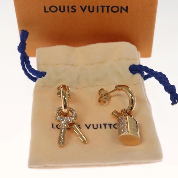 LOUIS VUITTON Earrings LV Padlock Earring metal Gold - Picture 10 of 10